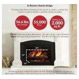 New HearthSense MO24HVL Natural Gas Vented Fireplace Logs Set with Match Light, 55000 BTU,