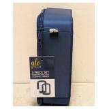 NEW GLO TECH 3 PIECE SET COSMETIC BAG DUO + COMPACT MIRROR