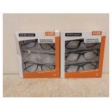 (2) NEW FOSTER GRANT +1.25 READING GLASSES 3PK