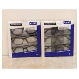 (2) NEW FOSTER GRANT +2.50 READING GLASSES 3PK
