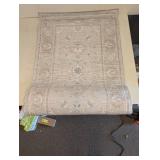 NEW RUGGABLE MACHINE WASHABLE RUNNER WITH NONSLIP PAD CREAM COLOR