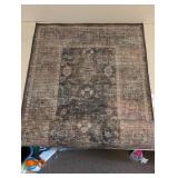 NEW RUGGABLE MACHINE WASHABLE RUNNER WITH NONSLIP PAD BROWN COLOR