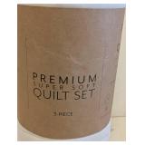 NEW 3PC PREMIUM SUPER SOFT QUILT SET F/Q