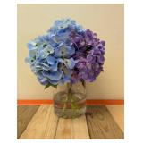 NEW FAUX 12” HYDRAGEA ARRANGEMENT PURPLE/BLUE