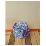 NEW FAUX 12” HYDRAGEA ARRANGEMENT PURPLE/BLUE