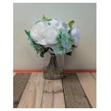 NEW FAUX AND HYDRANGEA ARRANGEMENT GREEN/CREAM
