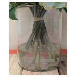 NEW FAUX AND HYDRANGEA ARRANGEMENT GREEN/CREAM