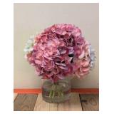 NEW FAUX 12” HYDRAGEA ARRANGEMENT PINK