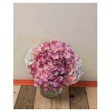 NEW FAUX 12” HYDRAGEA ARRANGEMENT PINK