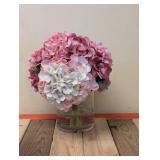 NEW FAUX 12” HYDRAGEA ARRANGEMENT PINK