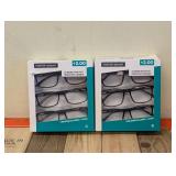 (2) NEW FOSTER GRANT +2.00 READING GLASSES 3PK