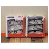 (2) NEW FOSTER GRANT +3.00 READING GLASSES 3PK