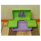 NEW CABOODLES COMPACT CARRYING CASE WITH SWIVEL TRAYS & FASHION MIRROR