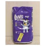 NEW LUVS PLATINUM PROTECTION BLUEY DIAPERS SIZE N 38CT
