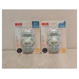 NEW NUK ORTHODONTIC PACIFIER 0-6M 2 PACKS