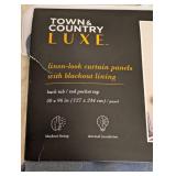 NEW TOWN & COUNTRY LUXE CURTAIN PANELS BLUE