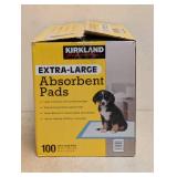 NEW KIRKLAND SIGNATURE EXTRA LARGE ABSORBENT PADS 100CT