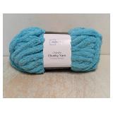 NEW MAINSTAYS CHENILLE CHUNKY YARN AQUA