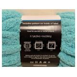 NEW MAINSTAYS CHENILLE CHUNKY YARN AQUA