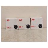 (3) NEW A9 HP BATTERY POWERED IP CAMERAS