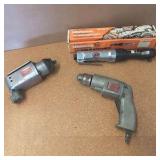 B&D Air Ratchet, Craftsman Air Drill; Packard Air Butterfly Impact Wrench