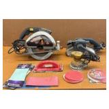 RAGE circular saw, Dewalt and Bosch sanders