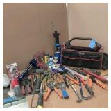 HUSKY tool bag with Assorted tools