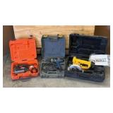 DEWALT Trim Saw, Ryobi Dril Driver, Skil Jigsaw