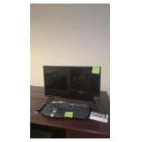 VIZIO Smart TV, remote, and Microsoft keyboard