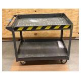 STEEL Flat Handle Deep Shelf Industrial Utility Cart