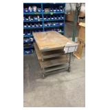 MACHINE shop rolliing cart with 2 removable shelves.