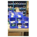 BLUE boxes with metal parts