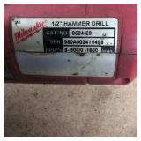(3) MILWAUKEE hammer drills, DeWalt drill, light, Skil Drill, Mastercraft drill