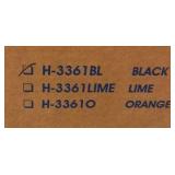 (2) U-LINE Crowd Control Stands 3361; Reel of yellow plastic chain links.