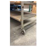 MACHINE shop rolliing cart with 2 removable shelves.