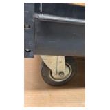 STEEL Flat Handle Deep Shelf Industrial Utility Cart