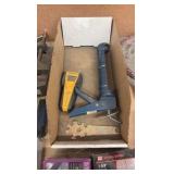 (2) VISES, precision parallel set, drill bits, grinder discs, saw blades L rulers, hacksaw blades, hardware