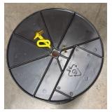 (2) U-LINE Crowd Control Stands 3361; Reel of yellow plastic chain links.