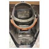 WELDING helmets, construction gear, ear and mouth protection