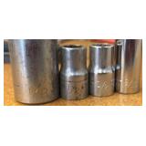 Vintage Craftsman V Series SOCKETS, flex socket heads, Ball-end Allen key, pin punches, Tap wrenches