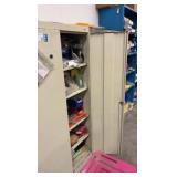 TENNSCO  2-door metal storage cabinet with contents