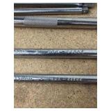 Vintage Craftsman V Series SOCKETS, flex socket heads, Ball-end Allen key, pin punches, Tap wrenches