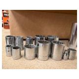 Vintage Craftsman V Series SOCKETS, flex socket heads, Ball-end Allen key, pin punches, Tap wrenches