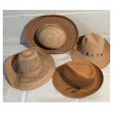 Vintage Women’s Straw Hats Set of 4