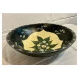 Vintage wood hand painted rosemaling bowl