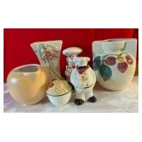 Group of Mccoy pottery, vases Purinton