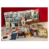 Vintage sewing notions, McCalls patterns & craft books
