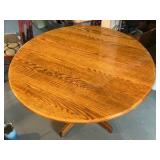 Round oak dining room table