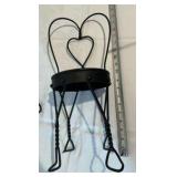 2 Toy Doll Black Metal Ice Cream Chairs