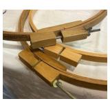 Vintage large wood embroidery hoops